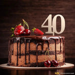 Cake Topper Compleanno Oro/Argento Personalizzato-Cake Topper-Lol T-shirt