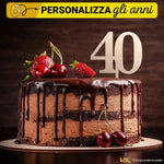 Cake Topper Compleanno Oro/Argento Personalizzato-Cake Topper-Lol T-shirt