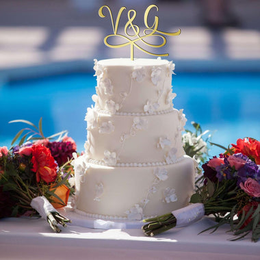 Cake Topper Iniziali Plexiglass-Cake Topper-Lol T-shirt