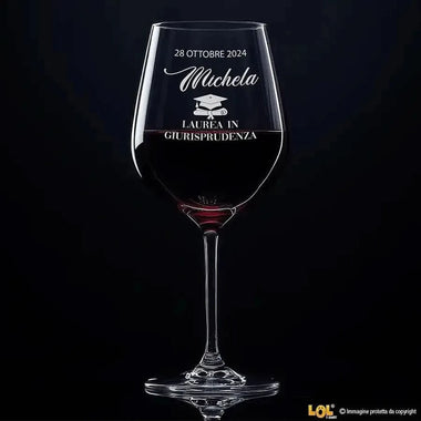Calice di Laurea Personalizzato con Incisione di Nome e Data-Calice da vino-Lol T-shirt