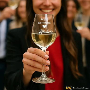 Calice di Laurea Personalizzato con Incisione Nome-Calice da vino-Lol T-shirt