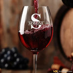 Calice Vino Nome e Iniziale Personalizzato - Idea Regalo-Calice da vino-Lol T-shirt