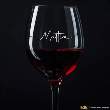 Calice Vino Nome Personalizzato - Idea Regalo-Calice da vino-Lol T-shirt