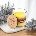 Candela al Limone con Tappo in Legno e Nome Personalizzato-Candele Personalizzate-Lol T-shirt
