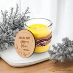 Candela al Limone con Tappo in Legno e Nome Personalizzato-Candele Personalizzate-Lol T-shirt