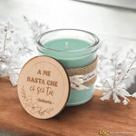 Candela Erba con Tappo in Legno e Nome Personalizzato-Candele Personalizzate-Lol T-shirt