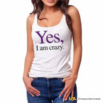 Canotta Donna Divertente Yes I Am Crazy-canotta donna-Lol T-shirt