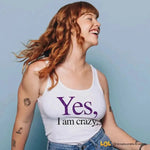 Canotta Donna Divertente Yes I Am Crazy-canotta donna-Lol T-shirt