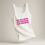 Canotta Donna “Mi alleno per bruciare la pazzia” – Ironia e workout-canotta donna-Lol T-shirt