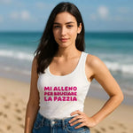 Canotta Donna “Mi alleno per bruciare la pazzia” – Ironia e workout-canotta donna-Lol T-shirt