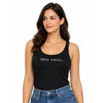 Canotta Nera Donna "Odio Tutti"-canotta donna-Lol T-shirt