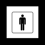 Cartello Toilette Bagno Uomo-Segnaletica Cartello Interno-Lol T-shirt