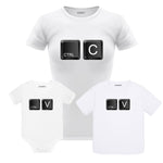 Combo Mini Me Donna Ctrl C + Ctrl V-T-shirt-Lol T-shirt