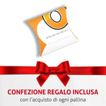 Pallina di Natale in Plexiglass trasparente personalizzata con nome e iniziale con Cappellino