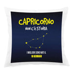 Cuscino Personalizzato Segno Zodiacale Capricorno con Fondo Stellato-Cuscino personalizzato-Lol T-shirt