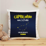 Cuscino Personalizzato Segno Zodiacale Capricorno con Fondo Stellato-Cuscino personalizzato-Lol T-shirt