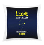 Cuscino Personalizzato Segno Zodiacale Leone con Fondo Stellato-Cuscino personalizzato-Lol T-shirt