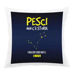 Cuscino Personalizzato Segno Zodiacale Pesci con Fondo Stellato-Cuscino personalizzato-Lol T-shirt