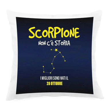 Cuscino Personalizzato Segno Zodiacale Scorpione con Fondo Stellato-Cuscino personalizzato-Lol T-shirt