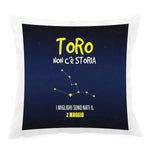 Cuscino Personalizzato Segno Zodiacale Toro con Fondo Stellato-Cuscino personalizzato-Lol T-shirt