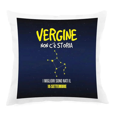 Cuscino Personalizzato Segno Zodiacale Vergine con Fondo Stellato-Cuscino personalizzato-Lol T-shirt