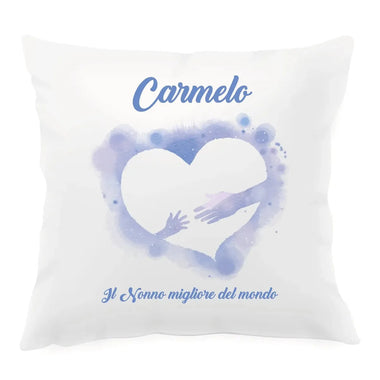Cuscino Quadrato con Nome Il Nonno migliore del mondo – Idea Regalo per i Nonni, Festa dei Nonni-Cuscino personalizzato-Lol T-shirt
