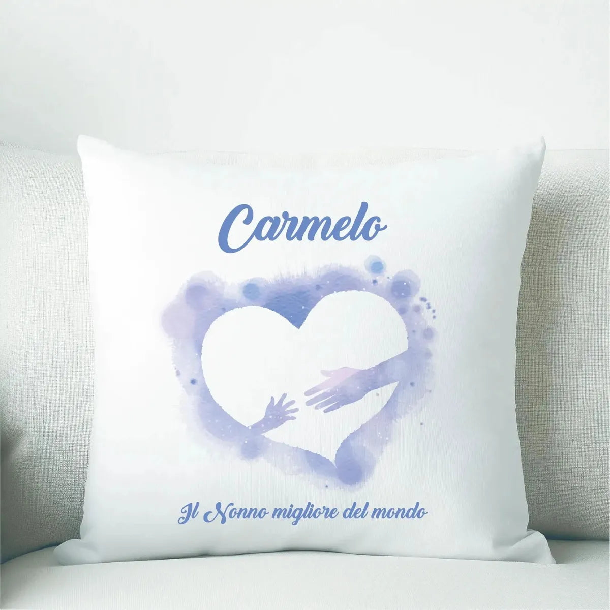 Cuscino Quadrato con Nome Il Nonno migliore del mondo – Idea Regalo per i Nonni, Festa dei Nonni-Cuscino personalizzato-Lol T-shirt