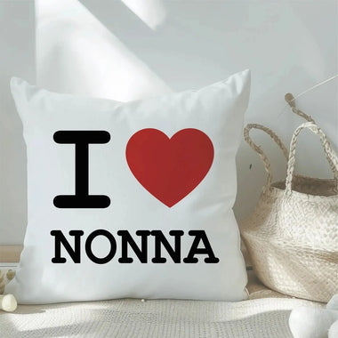 Cuscino Quadrato I Love Nonna – Idea Regalo per i Nonni, Festa dei Nonni-Cuscino personalizzato-Lol T-shirt