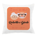 Cuscino Quadrato Personalizzato con Nomi I nonni più dolci – Idea Regalo per i Nonni, Festa dei Nonni-Cuscino personalizzato-Lol T-shirt