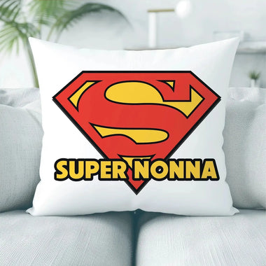 Cuscino Quadrato Super Nonna – Idea Regalo per i Nonni, Festa dei Nonni-Cuscino personalizzato-Lol T-shirt