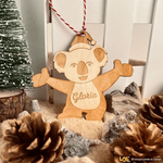 Decorazione di Natale in Legno Personalizzata Koala-Decorazioni natalizie-Lol T-shirt
