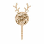 Etichetta Tag Legno da Pianta Personalizzata Merry Christmas a Forma di Renna-Tag in legno da pianta-Lol T-shirt