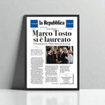 Fac-simile Pagina di Giornale Laurea Personalizzata – Idea Regalo Divertente-Cornice-Lol T-shirt