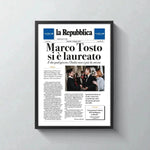 Fac-simile Pagina di Giornale Laurea Personalizzata – Idea Regalo Divertente-Cornice-Lol T-shirt