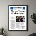 Fac-simile Pagina di Giornale Laurea Personalizzata – Idea Regalo Divertente-Cornice-Lol T-shirt
