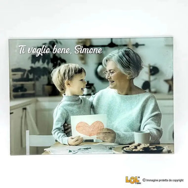Foto su Plexiglass Personalizzata con Dedica – Idea Regalo per i Nonni, Festa dei Nonni-Quadro-Lol T-shirt