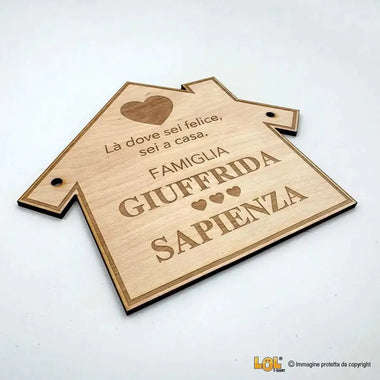 Fuoriporta Personalizzato in Legno – Dove Sei Felice, Sei a Casa-Targa Porta-Lol T-shirt