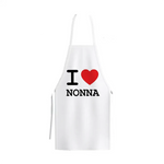 Grembiule Bianco I Love Nonna – Idea Regalo per i Nonni, Festa dei Nonni-Grembiule da Cucina-Lol T-shirt