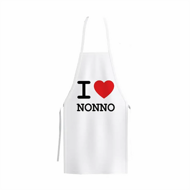 Grembiule Bianco I Love Nonno – Idea Regalo per i Nonni, Festa dei Nonni-Grembiule da Cucina-Lol T-shirt