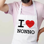 Grembiule Bianco I Love Nonno – Idea Regalo per i Nonni, Festa dei Nonni-Grembiule da Cucina-Lol T-shirt