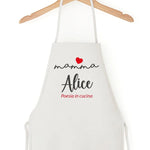 Grembiule Bianco Personalizzato con Nome Mamma Poesia in cucina-Grembiule da Cucina-Lol T-shirt