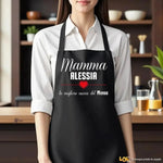 Grembiule Nero Personalizzato per Mamma – La Migliore Cuoca del Mondo-Grembiule da Cucina-Lol T-shirt