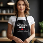 Grembiule Nero Personalizzato per Mamma – La Migliore Cuoca del Mondo-Grembiule da Cucina-Lol T-shirt