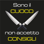 Grembiule Nero Sono il cuoco non accetto consigli-Grembiule da Cucina-Lol T-shirt