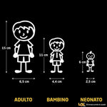 Kit Adesivi Auto Famiglia (6 Pezzi)-adesivi per auto-Lol T-shirt