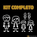 Kit Adesivi Auto Famiglia (6 Pezzi)-adesivi per auto-Lol T-shirt