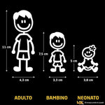 Kit Adesivi Auto Famiglia (8 Pezzi)-adesivi per auto-Lol T-shirt