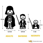 Kit Adesivi Auto Famiglia Star Wars Tribute (6 Pezzi)-adesivi per auto-Lol T-shirt