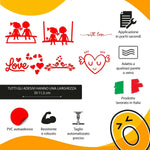 Kit Adesivi Murali per Placche Interruttori - Set 6 Pezzi in Vinile Rosso-Adesivi decorativi-Lol T-shirt
