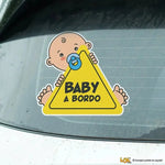Kit adesivi per auto 2 pezzi Baby a bordo (Bambino/Bambina)-adesivi per auto-Lol T-shirt